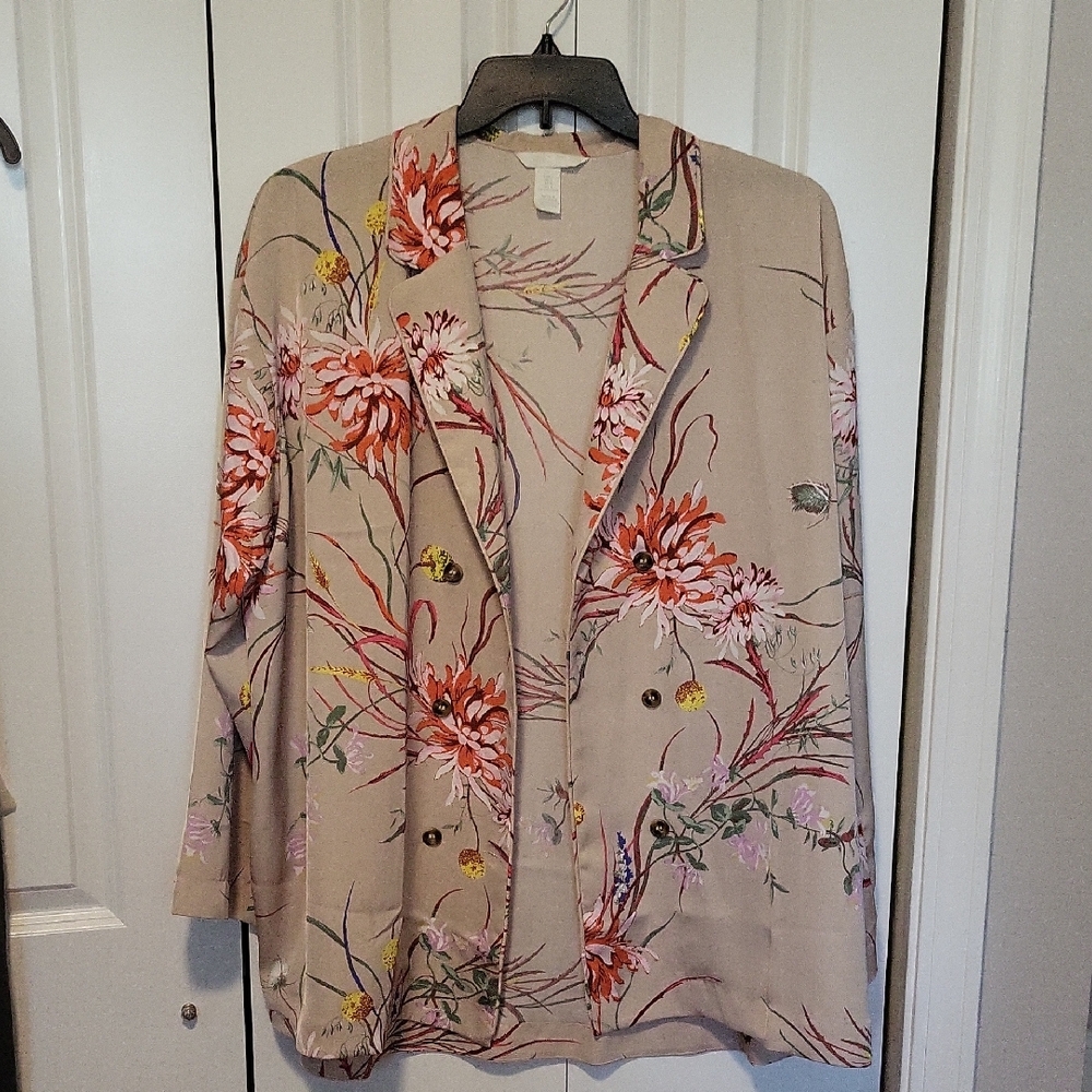 H&M Beige Floral Women's Blazer